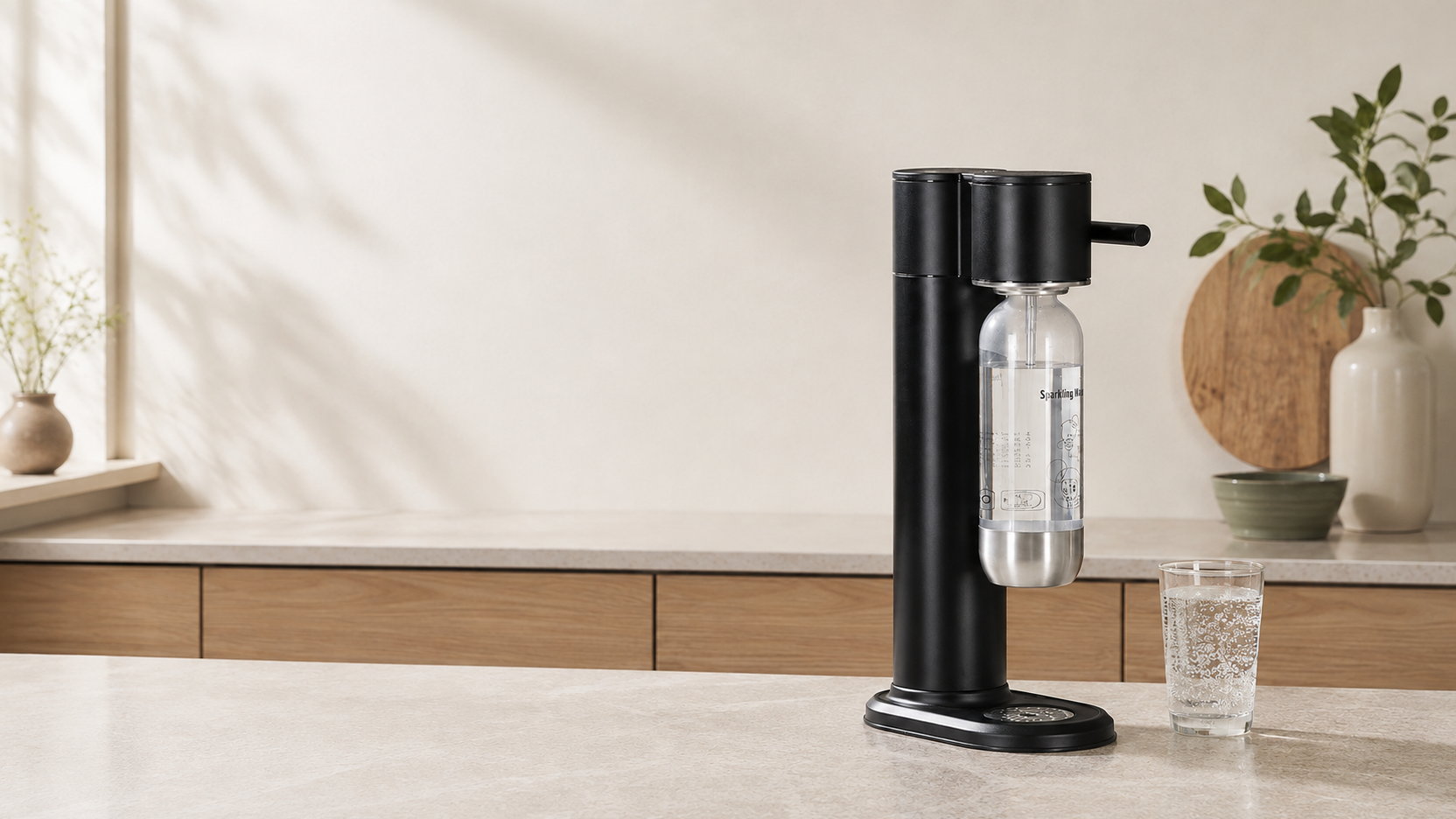Illustrative NS-SM03 soda maker lifestyle scene